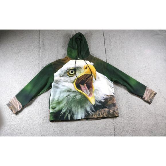 R13 Hoodie Mens XXL Eagle Oversized Graphic Animal Print Cotton Sweatshirt 2018 - Picture 1 of 8